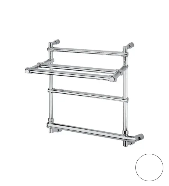 Margaroli Sole 554 Полотенцесушитель электрический с полкой 57х54h (47), выкл. справа, цвет: white 5544703WHPB