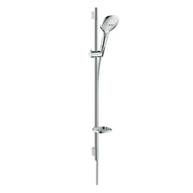 Hansgrohe Raindance Select E Душевой гарнитур: лейка 3 режима EcoSmart, штанга 101 см, цвет: хром 26623000