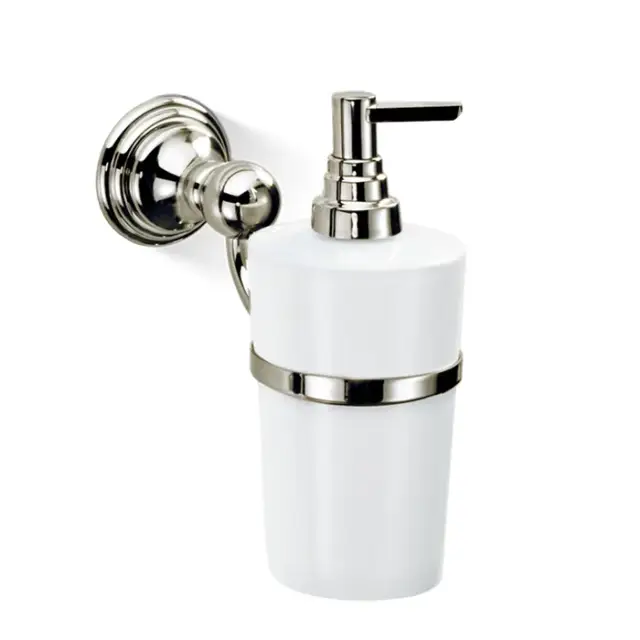 Decor Walther Classic WSP Дозатор для мыла, подвесной, керамическая колба, цвет: никель полированный 0511530