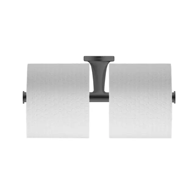 Duravit Starck T Двойной держатель туалетной бумаги настенный, цвет: черный матовый 0099384600