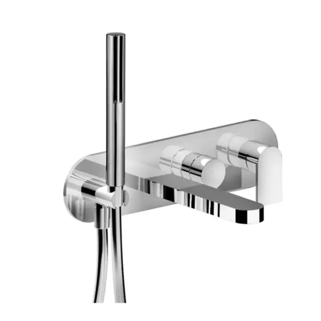 Fantini Mare Смеситель для ванны, встраиваемый, излив 20 см, с ручн.душем, цвет хром 51 02 V021B