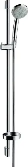 Hansgrohe Croma Душевой гарнитур: лейка 1 режим, мыльница, штанга 96 см, шланг 160 см, цвет: хром 27724000