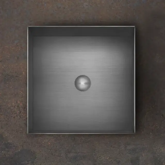 Gessi 316 Total Look Раковина 40x40 cм, для установки на столешницу, цвет: Steel brushed 54605#239