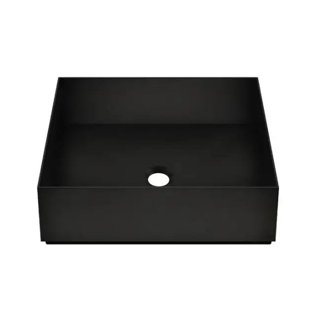 Gessi 316 Total Look Раковина 40x40 cм, для установки на столешницу, цвет: черный матовый 54605#299
