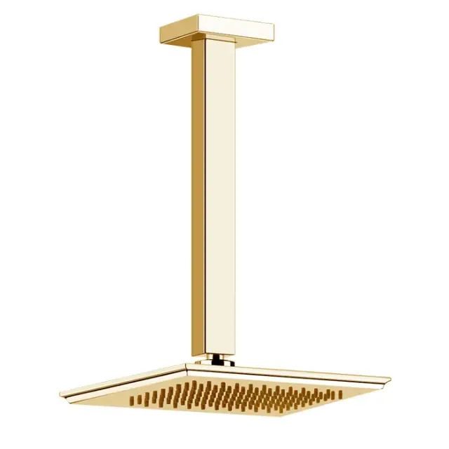 Gessi Eleganza Верхний душ 14x22 см, кронштейн потолочный под заказ, цвет: gold CCP brushed 46150#087
