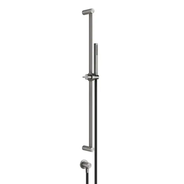 Gessi 316 Bath-Shower Душевой гарнитур: ручной душ, штанга 83 см, шланг 150 см, цвет: steel brushed 54045#239