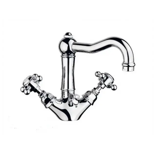 Nicolazzi Half Dome Смеситель для раковины с 2мя ручками, излив 16,5 см, цвет хром 1432CR70