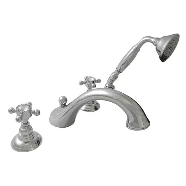 Nicolazzi Half Dome Crystal Смеситель на борт ванны с душем, излив 20 см, цвет хром 1404CR93