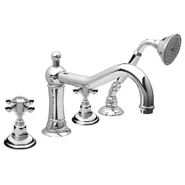 Nicolazzi Half Dome Crystal Смеситель на борт ванны с душем, излив 24,6 см, цвет хром 1449CR93