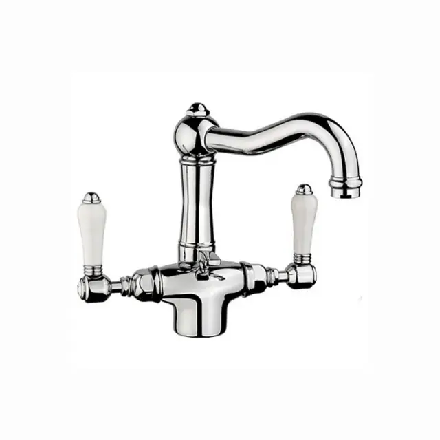 Nicolazzi Petit Mont Blanc Смеситель для раковины с 2мя ручками, излив 16,5 см, цвет хром 1432CR78