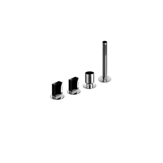 Fantini Venezia In Смеситель на борт ванны, на 2 источника, цвет Matt Gun Metal PVD 29 P5 N567S