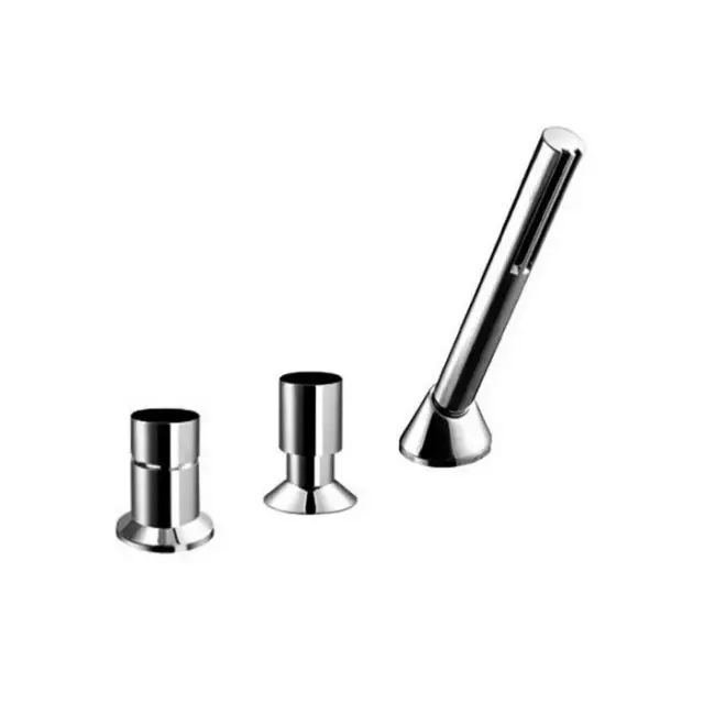 Fantini Nostromo Смеситель на борт ванны, на 2 источника, 3 отв., без излива, цвет хром 50 02 1667