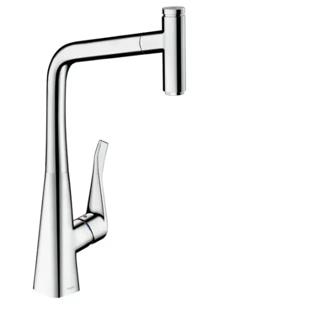 Hansgrohe Metris Select M71 Смеситель для кухонной мойки однорыч. 320, с выдв. изливом цвет: хром 73803000