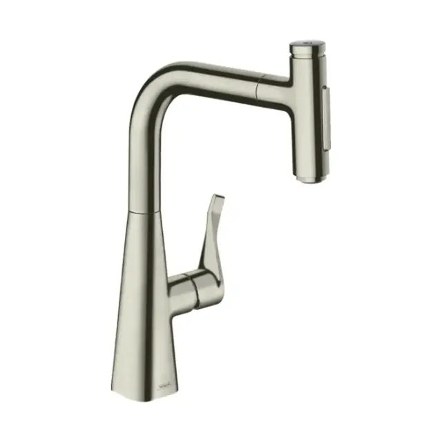 Hansgrohe Metris Select M71 Смеситель для кух. мойки однорыч. 240, с выдв. изл. цвет: нержав. сталь 73817800