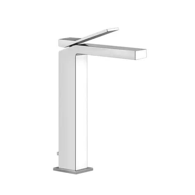 Gessi Rettangolo K Смеситель для раковины на 1 отверстие, излив 12,8 cм, цвет хром 53005#031