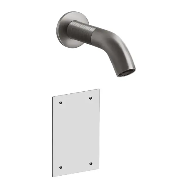 Gessi 316 Trame Смеситель для раковины настенный, излив 14,6 cм, цвет: Steel Brushed 54314#239