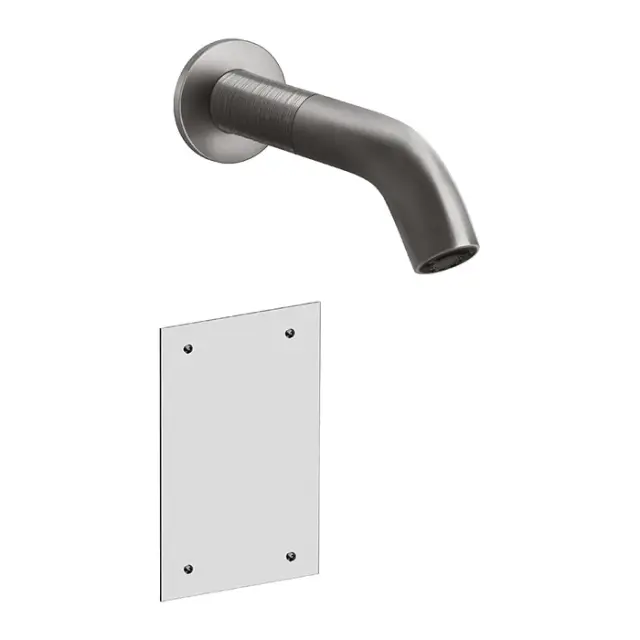 Gessi 316 Trame Смеситель для раковины настенный, излив 20 cм, цвет: Steel Brushed 54315#239