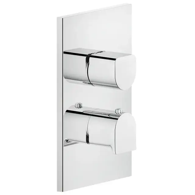 Gessi Rilievo Термостат для ванны встраиваемый, 2 потребителя, запорный вентиль, цвет: chrome 59134#031