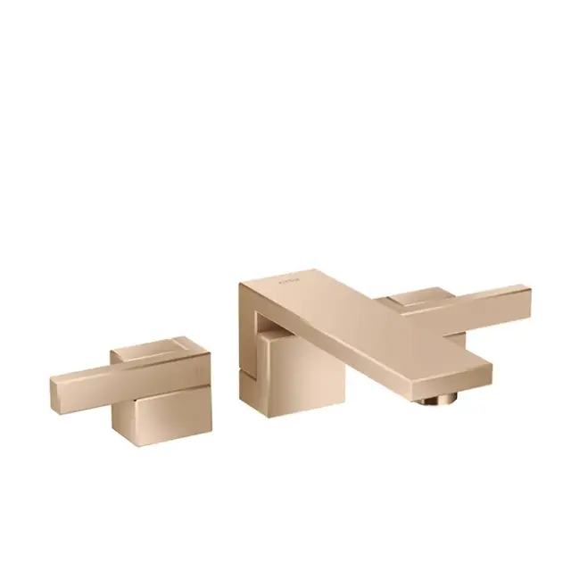 Axor Edge Смеситель для раковины на 3 отверстия с донным клап., цвет: полированное розовое золото 46060300