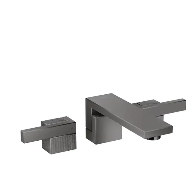 Axor Edge Смеситель для раковины на 3 отверстия с донным клапаном, цвет: полированный черный хром 46061330