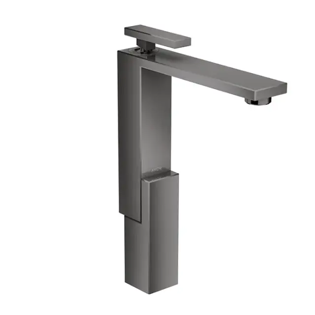 Axor Edge Смеситель для раковины высокий на 1 отверстие с дон. клап., цвет: полированный черный хром 46030330