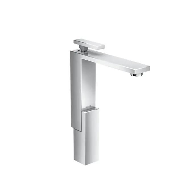 Axor Edge Смеситель для раковины однорычажный высокий с донным клапаном на 1 отверстие, цвет: хром 46030000