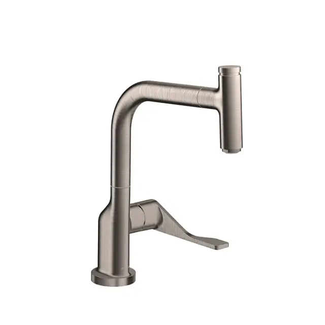 Axor Citterio Смеситель для кухни с выдвижным изливом, на 1 отв., кнопка Select, цвет: нерж. сталь 39861800