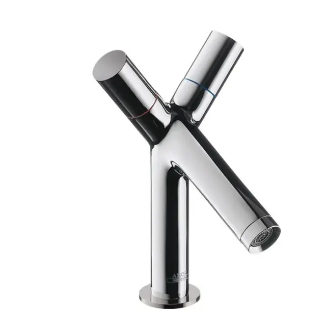 Axor Starck Смеситель для раковины двухвентильный на 1 отверстие с донным клапаном, цвет: хром 10030000