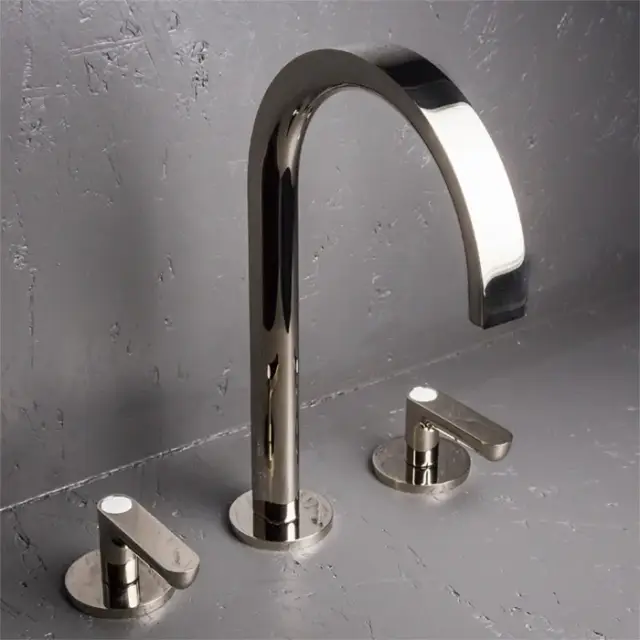 Fantini Icona Deco Смеситель для раковины, 3 отв., излив 16 cм, цвет матовая медь 53 P9 R107