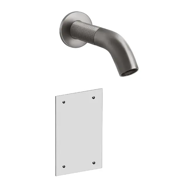 Gessi 316 Cesello Смеситель для раковины настенный, излив 14,6 cм, цвет: Steel Brushed 54414#239