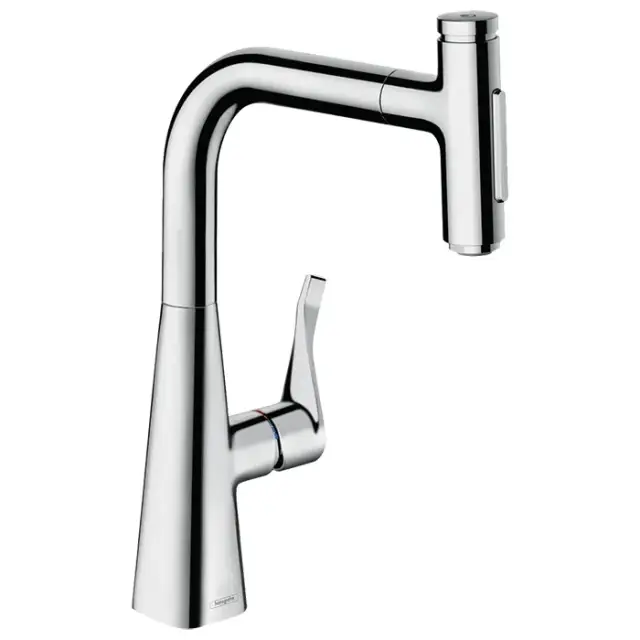 Hansgrohe Metris Select M71 Смеситель для кух. мойки однорычаж. 240, с выдвижным изливом цвет: хром 73817000
