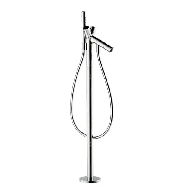 Axor Starck Смеситель для ванны, напольный, с двумя рукоятками, с душем 