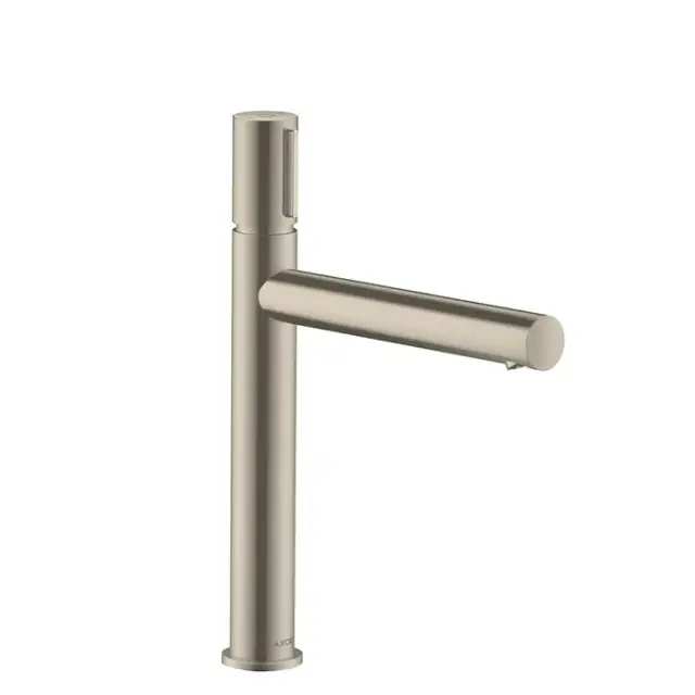 Axor Uno Смеситель для раковины высокий с донным клапаном на 1 отверстие, цвет: шлифованный никель 45013820