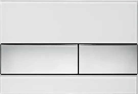 Tece Square Кнопка смыва для унитаза, стекло, цвет: белый/хром глянцевый 9240802