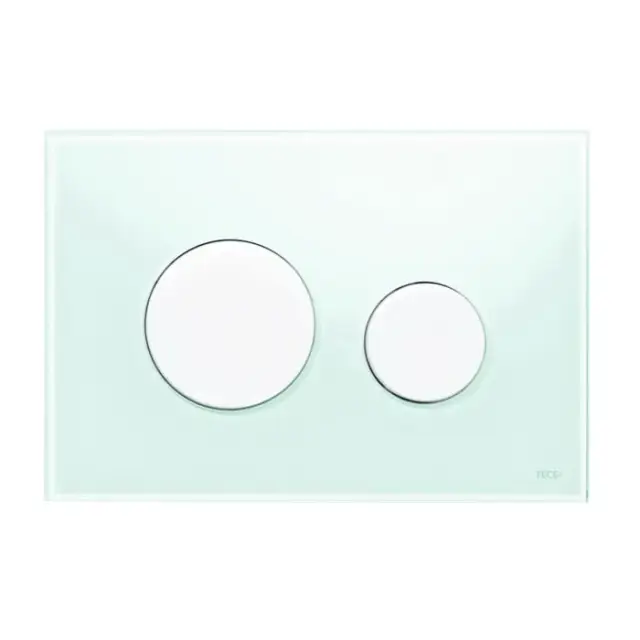 Tece Loop Кнопка смыва для унитаза, стекло, цвет: мятный зеленый/белый 9240651