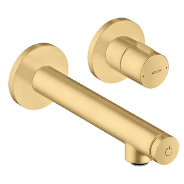 Axor Uno Смеситель для раковины встраиваемый внешняя часть, с донным клап., цвет: шлифованное золото 45112250