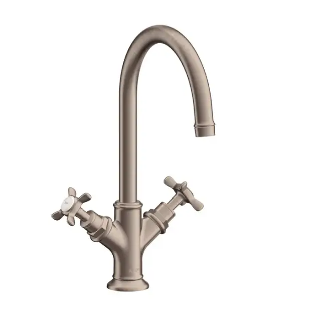 Axor Montreux Смеситель для раковины на 1 отверстие с донным клапаном, цвет: шлифованный никель 16502820