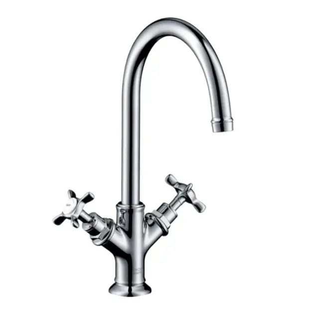 Axor Montreux Смеситель для раковины двухвентильный на 1 отверстие с донным клапаном, цвет: хром 16502000