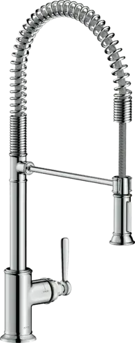 Axor Montreux Смеситель для кухни с гибким изливом, на 1 отв., 2 режима струи, цвет: нерж. сталь 16582800