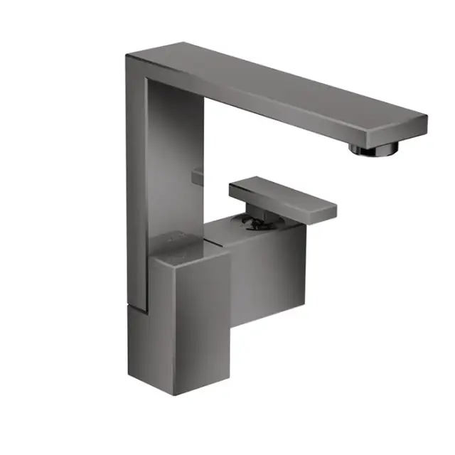 Axor Edge Смеситель для раковины высокий на 1 отверстие с дон. клап., цвет: полированный черный хром 46020330