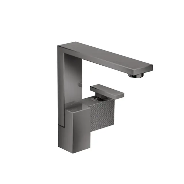 Axor Edge Смеситель для раковины высокий на 1 отверстие с дон. клап., цвет: полированный черный хром 46021330