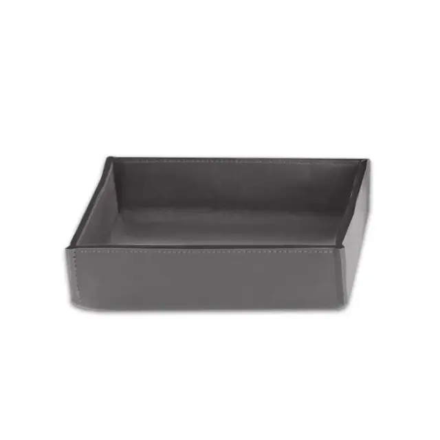 Decor Walther Nappa Контейнер для хранения, 17x17 см, натуральная кожа, цвет: дымчато-серый 0938393