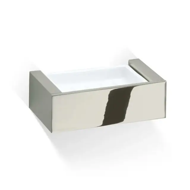 Decor Walther Brick WSS Мыльница с керамической чашей, подвесная, цвет: никель полированный 0591134