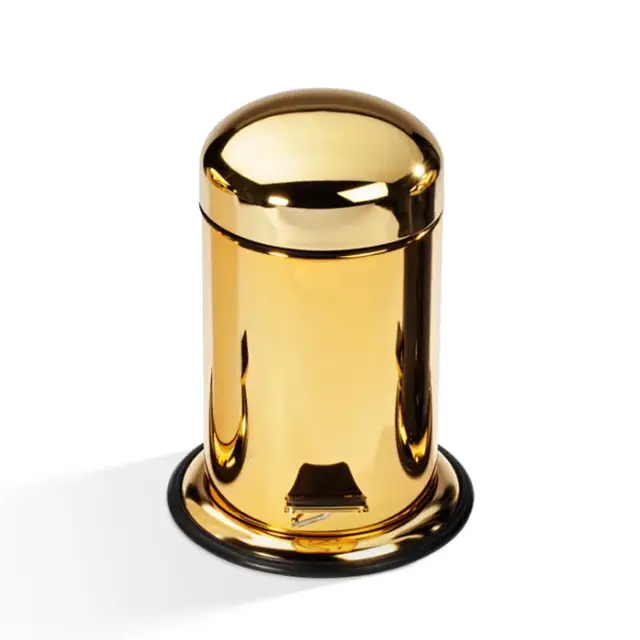 Decor Walther Universal TE 30 Ведро 17xh31 см, с педалью и крышкой, цвет золотой лак 0608120