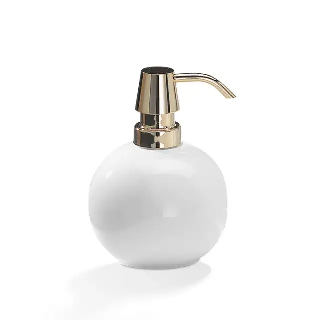 Decor Walther Porzellan DW 6350 Дозатор для жидкого мыла, настольный, керамич. колба, цвет: золото 0804952