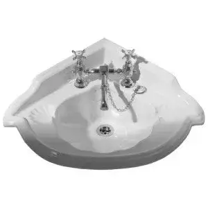 Devon&Devon Oxford Раковина угловая, с 2 отв. под смеситель, 61x54xh29 см, цвет белый IBLA2FOXF