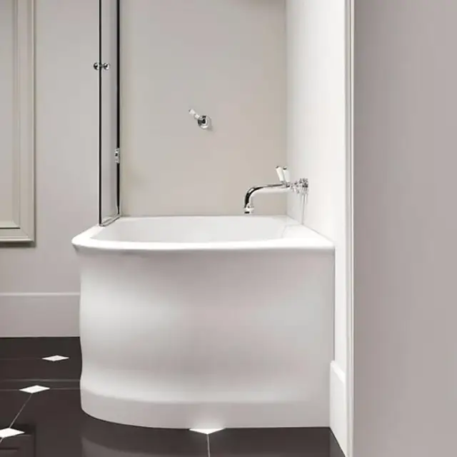 Devon&Devon Wave Ванна ассиметричная (176,5х82,5хh56 см) с закруглённым углом, цвет белый 1NAWAVESX