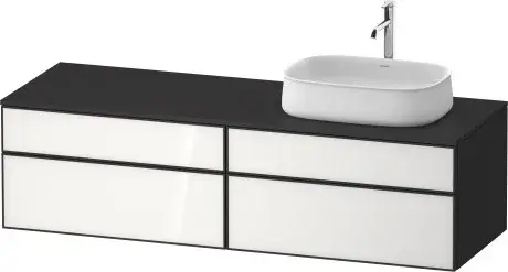 Duravit Zencha Тумба под рак. 160x55x44,2h см, цвет: белое стекло/графит супермат. ZE4824R64800000