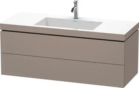 Duravit L-Cube Тумба с раковиной подвесная и 2-мя ящ. 120x48x50h см, цвет: базальт мат. LC6929N4343