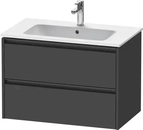 Duravit Ketho.2 Тумба под раковину с 2-мя ящ. 81x48x55h см, цвет: графит мат. K25263049490000